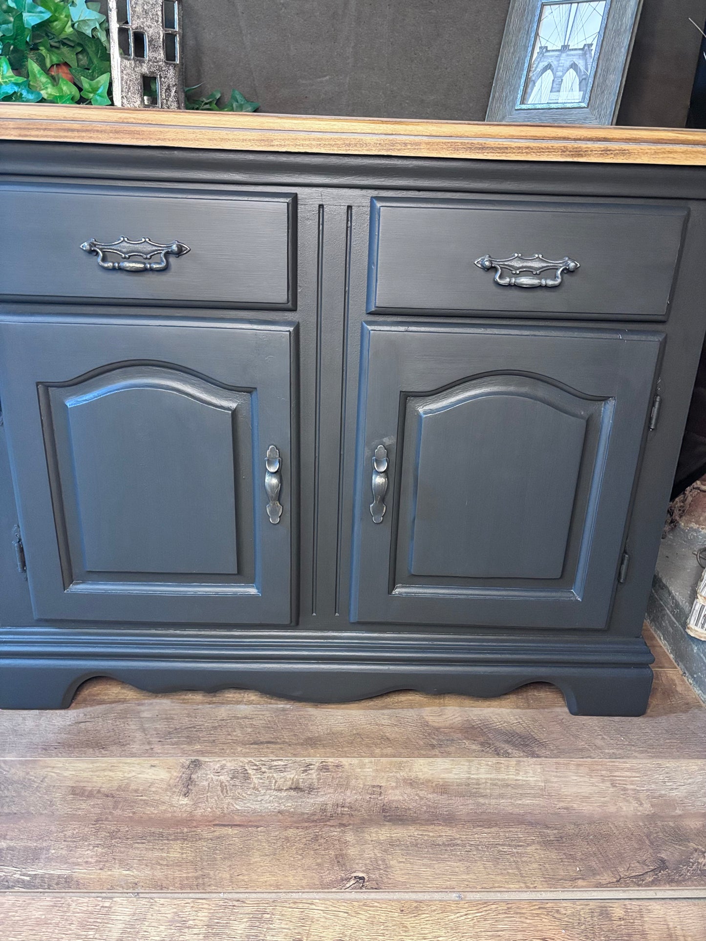 Painted sideboard with oak top