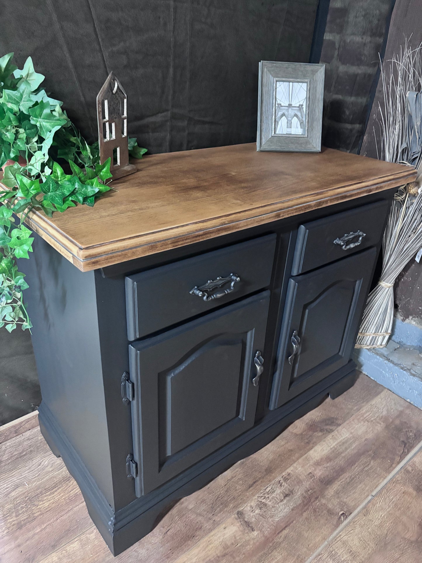 Painted sideboard with oak top