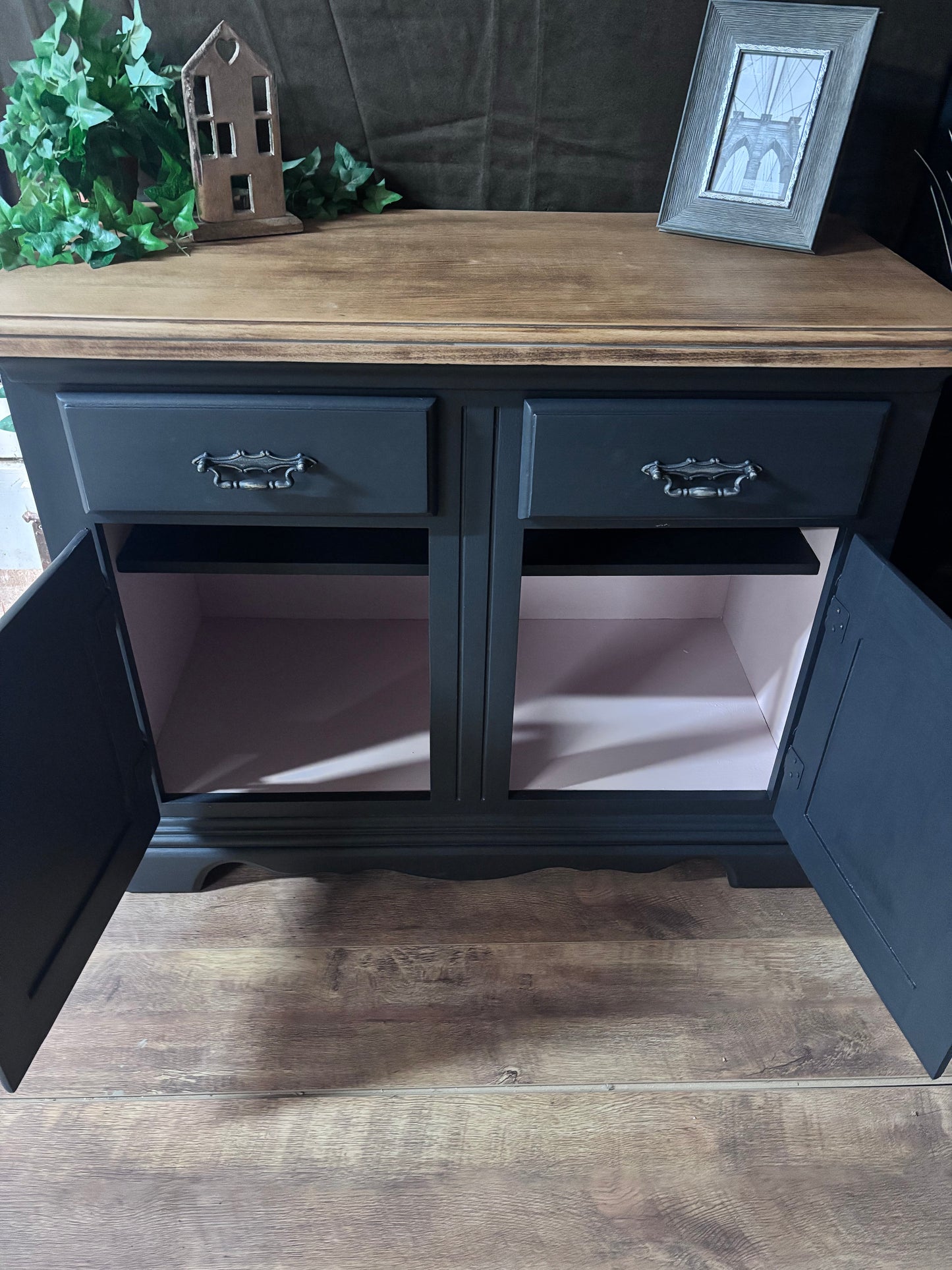 Painted sideboard with oak top