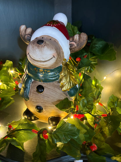 Potter Reindeer with Santa Hat