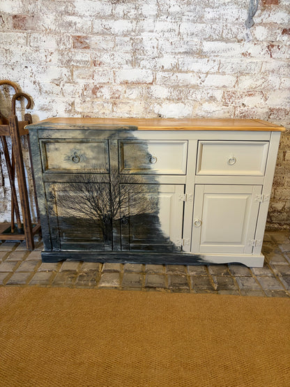 Cupboard - with decoupage tree design