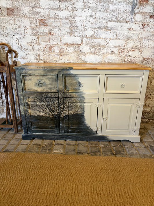 Cupboard - with decoupage tree design