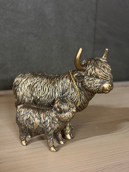 Bronze Effect Highland Cow
