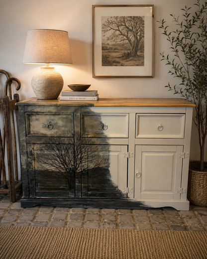 Cupboard - with decoupage tree design
