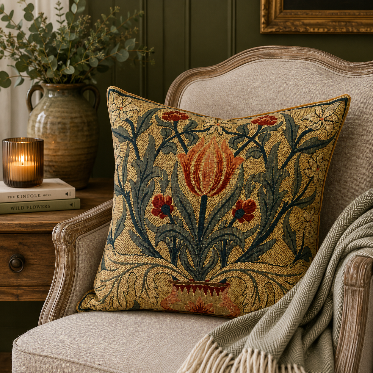 Cushion - Vintage William Morris Tulip